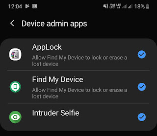 Disable device administrator apps