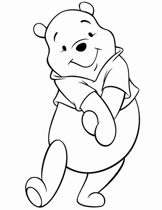 Tranh cho bé tô màu gấu Pooh 0