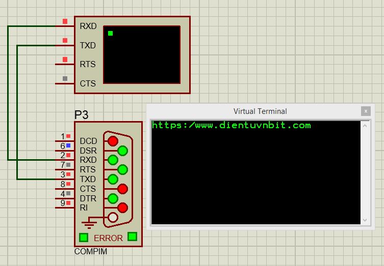 Cách sử dụng Virtual Terminal trong Proteus
