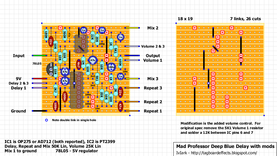 Guitar FX Layouts: Mad Professor Deep Blue Delay