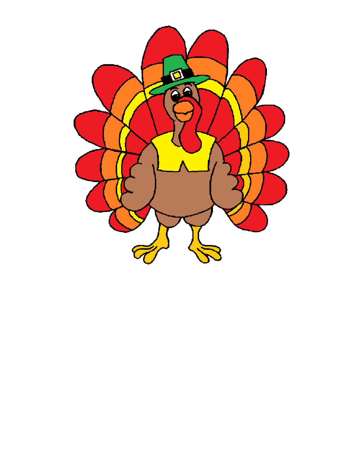Mrs. Glidden's STARS Report 1st grade turkeys colored using Paint program