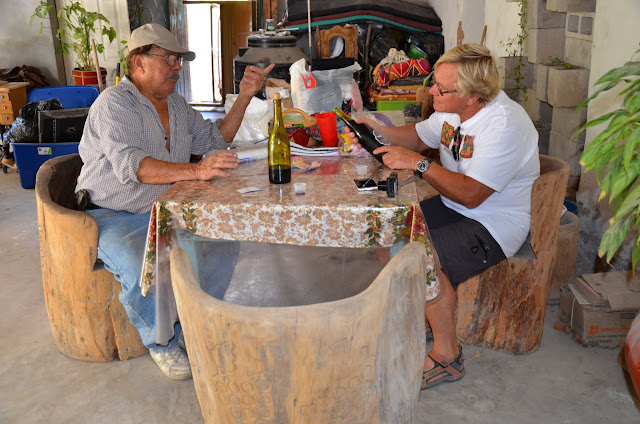 Mr Morales and Anders in deep discussion about Shangri-La wine. 