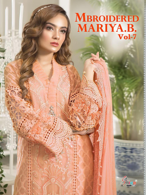 Shree fab Mbrooidered Mariya b vol 7 pakistani Suits wholesaler