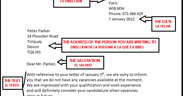 English Time How To Write A Letter Formal