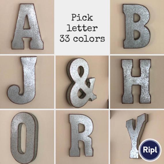 Large Galvanized Letters Thankyou Letter