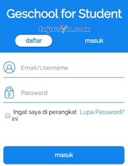 cara membuat dan daftar akun geschool