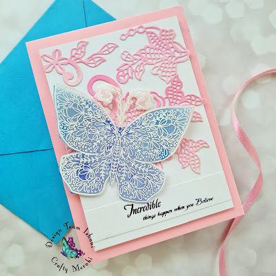 Altenew Floral lace die, Buttefly card, Vellum butterfly Crafty Meraki Wing of hope stamp set