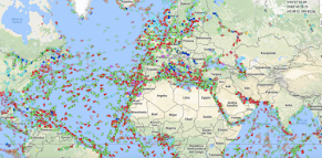 χάρτης πλοίων και θέσεις σε πραγματικό χρόνο