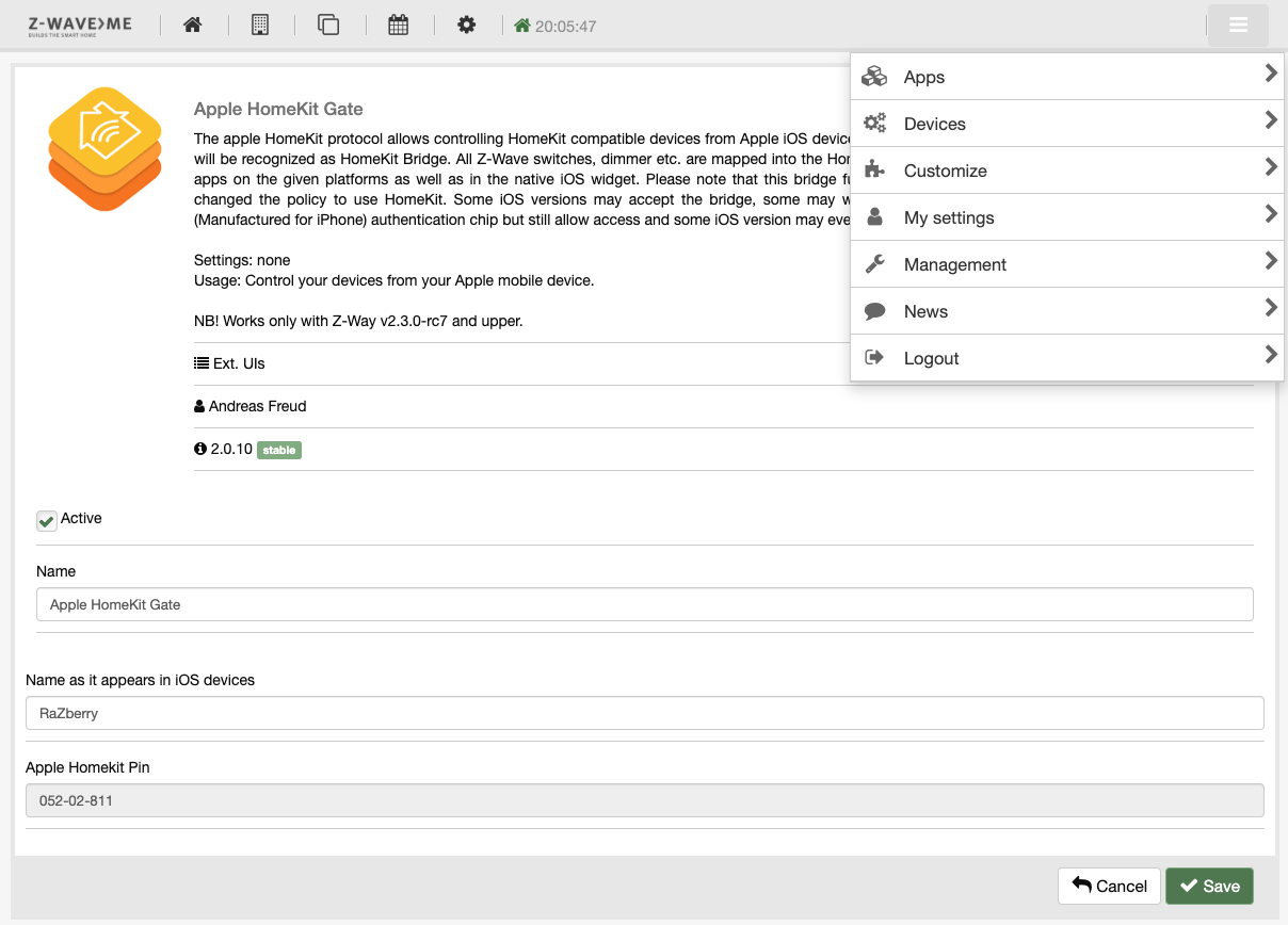 Pyssel HomeKit bridge with ZWave II