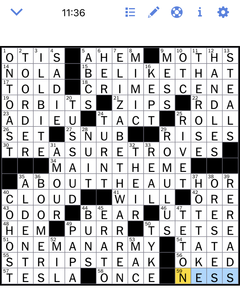 Maximally Neat Nyt Crossword