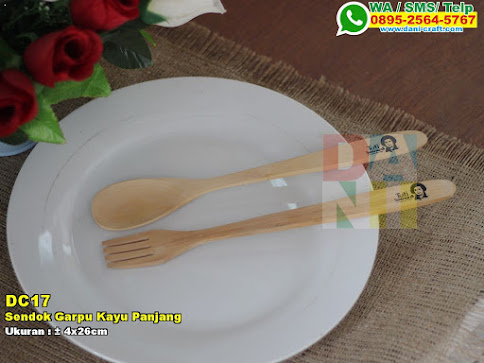 Sendok Garpu Kayu Panjang
