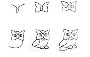 Cara Menggambar Hewan Burung Hantu - https://gihowahe.blogspot.com/