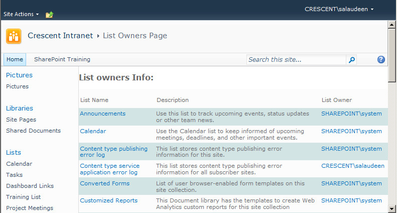 How To Create Custom Application Page In Sharepoint 2010 To Get List Owners Sharepoint Diary
