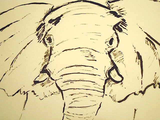An Elephant a Day: Elephant No. 59: Pen and Ink