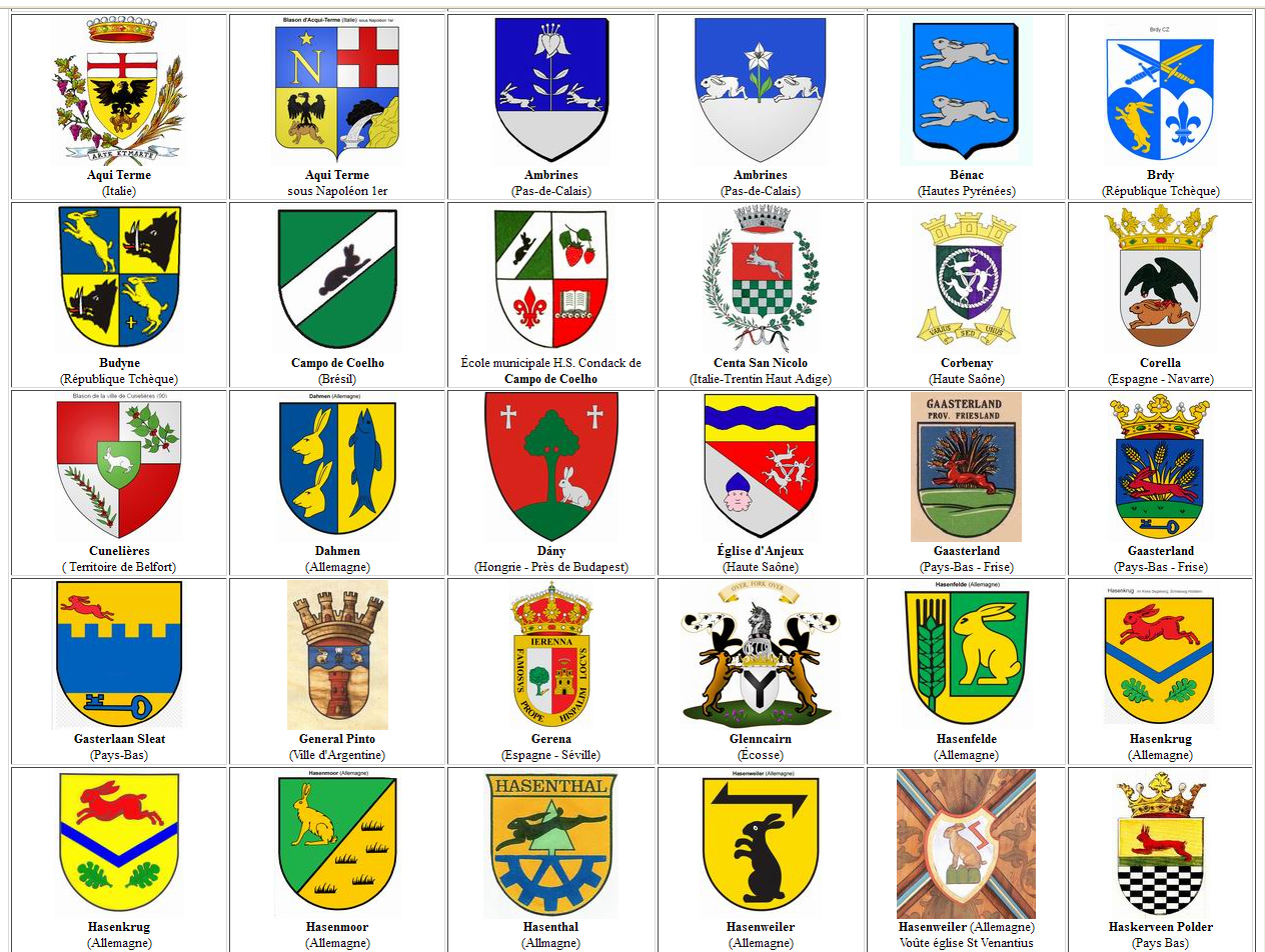 Signification Des Couleurs Des Blasons Au Moyen Age Héraldie: Le lapin en héraldique