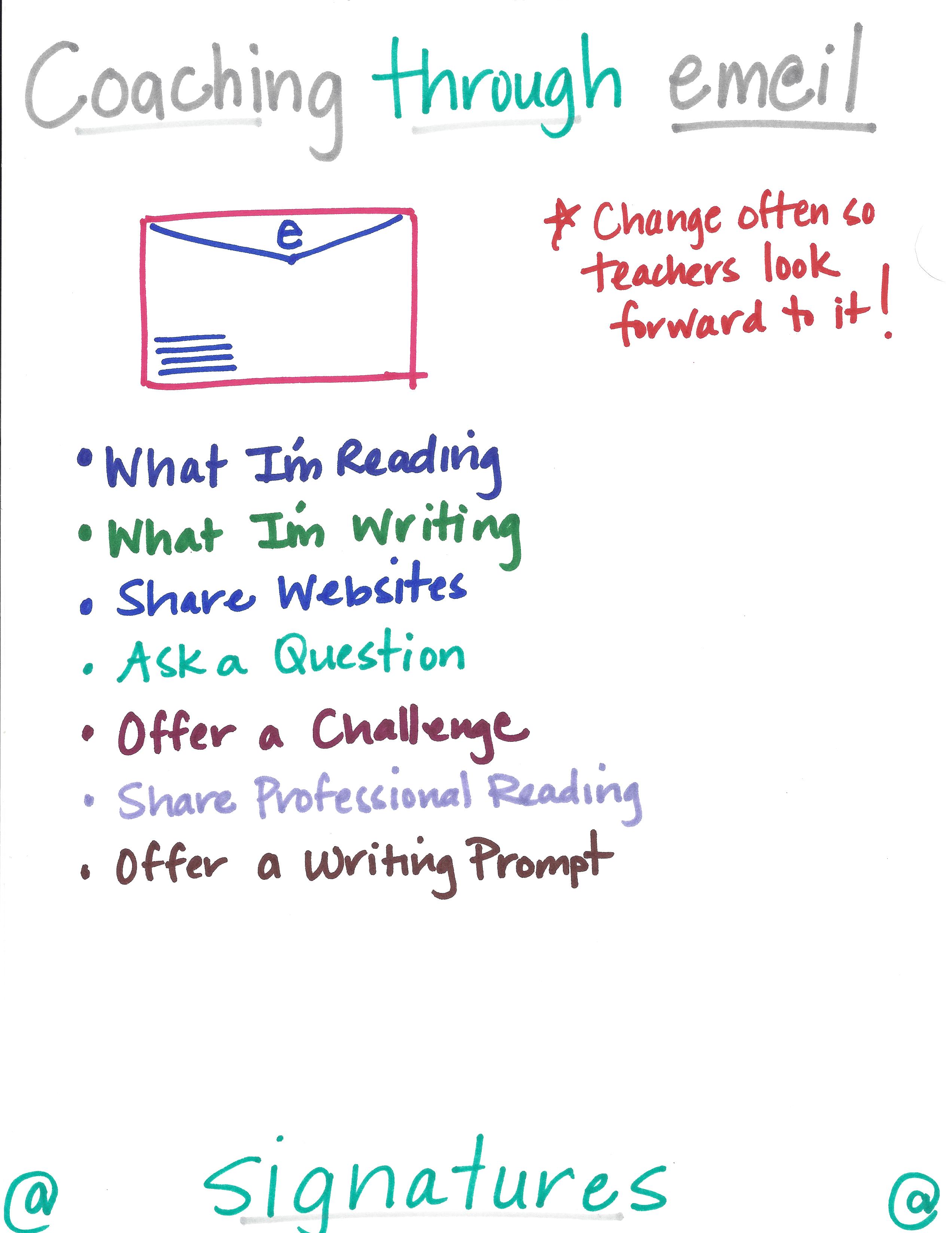 Coaching Through Email Signatures | The Coaching Sketchnote Book with Dr.  Stephanie Affinito