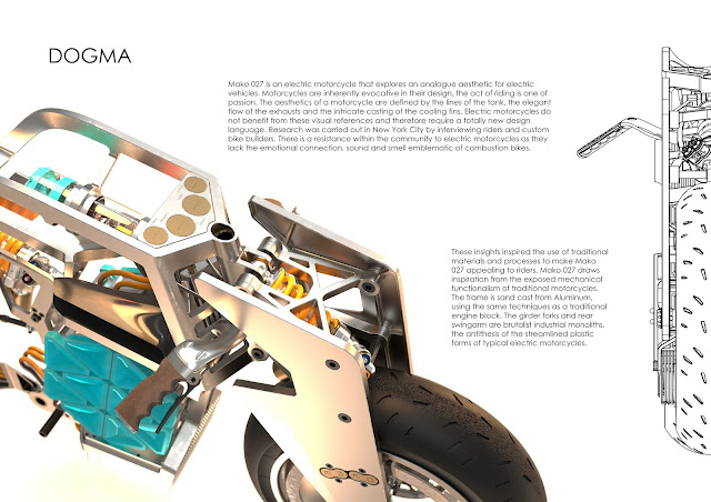 Mercenary Garage Custom Motorcycle Workshop Mako 027 Concept Electric Cafe Racer by Moses Rowen 