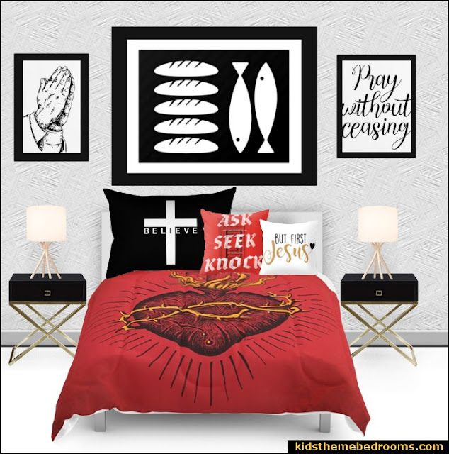 christian bedding   Jesus for kids - Bible Stories wall murals - Christian Bible Verse wall decal stickers - Christian home decor - bible verse wall art -  inspirational bedding - Christian bedding - Christian kids toys - Lion and Lamb toddler beds -  bible stories for kids - Christening Baptism Gifts - Psalm bedding - Scripture throw pillows - bible verse throw pillows -  Vacation Bible School Decorations