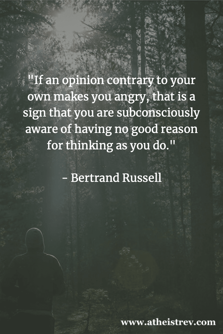 Bertrand Russell on encountering different opinions