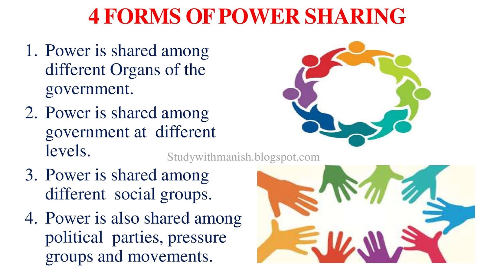 write a short essay on power sharing in democracy