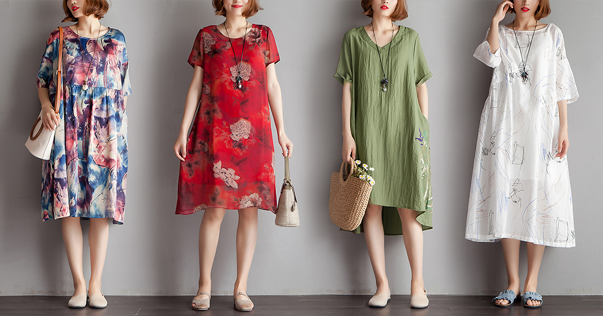 plus size cotton and linen clothing