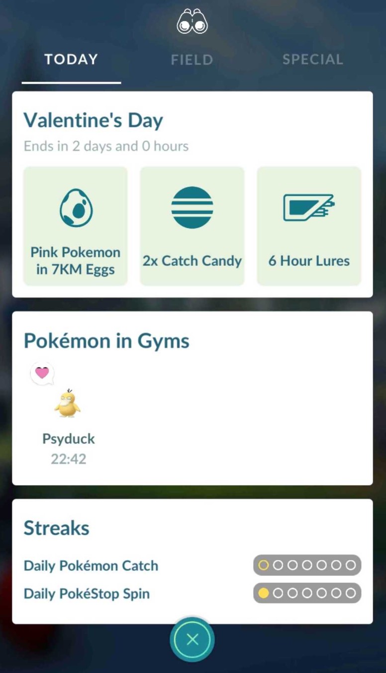 Pokémon GO Recurso Hoje