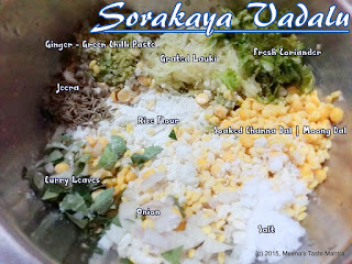 Sorakaya Vadalu - Ingredients