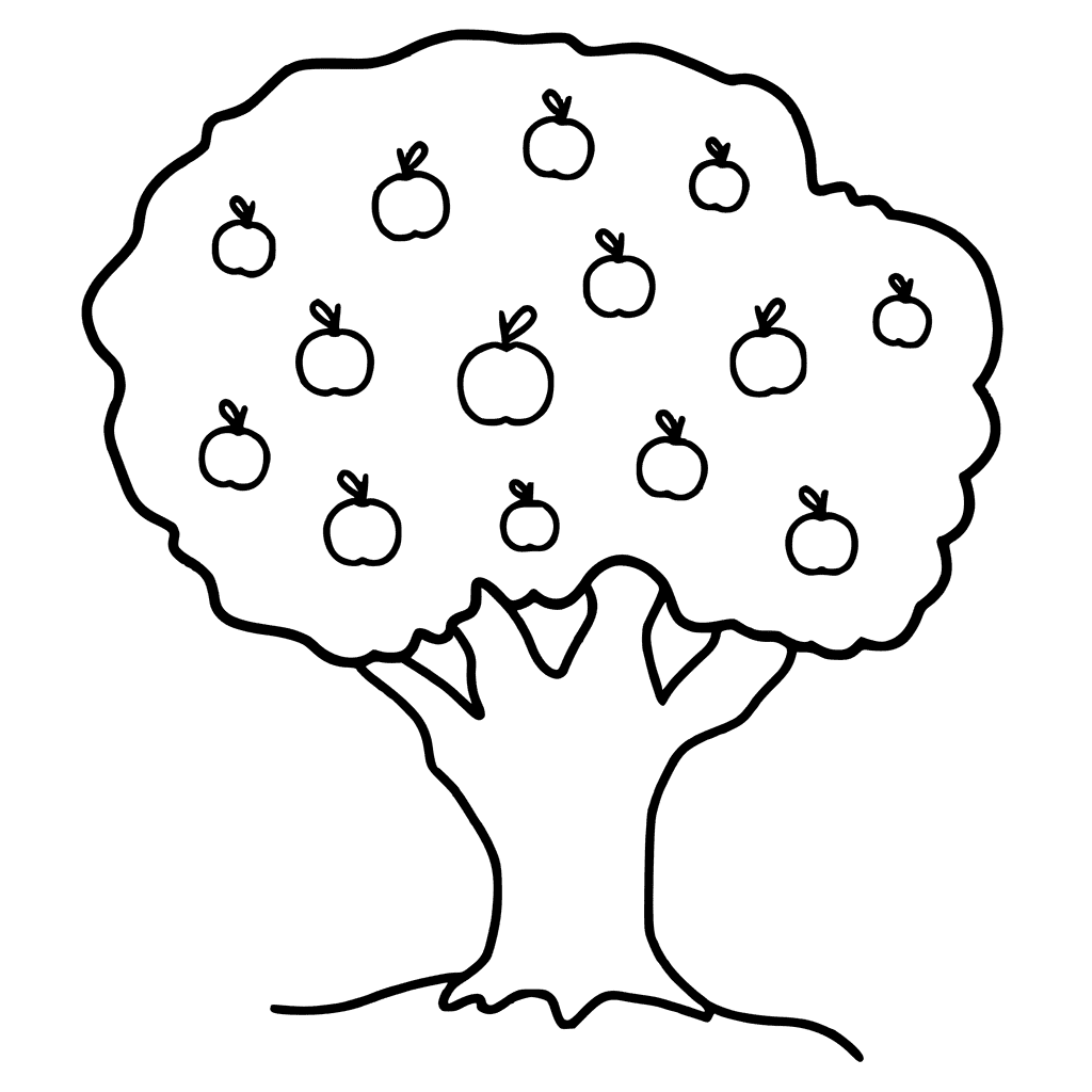 Apple Tree Coloring Page 2 Coloring - Apple Tree Coloring Page Get Coloring Pages 