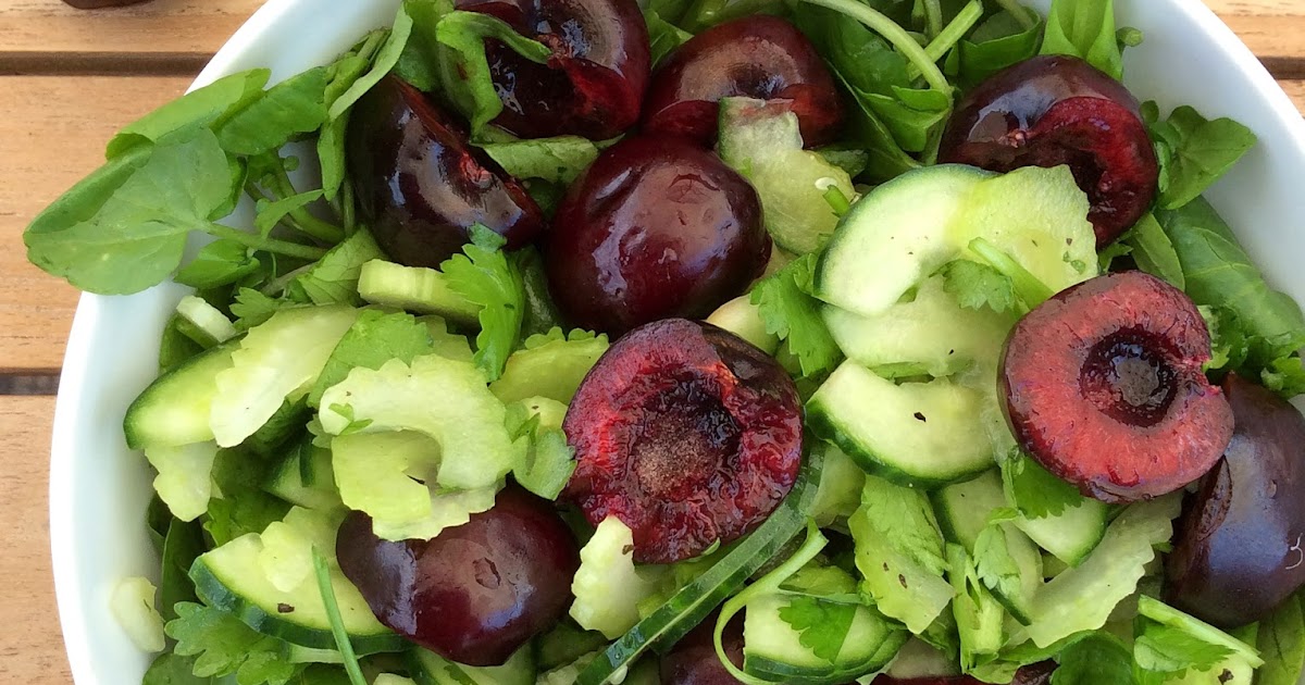 Cherry Cucumber and Celery Salad