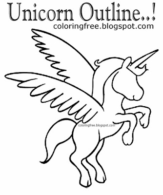 Printable Unicorn Drawing Mythical Coloring Book Pictures For Kids