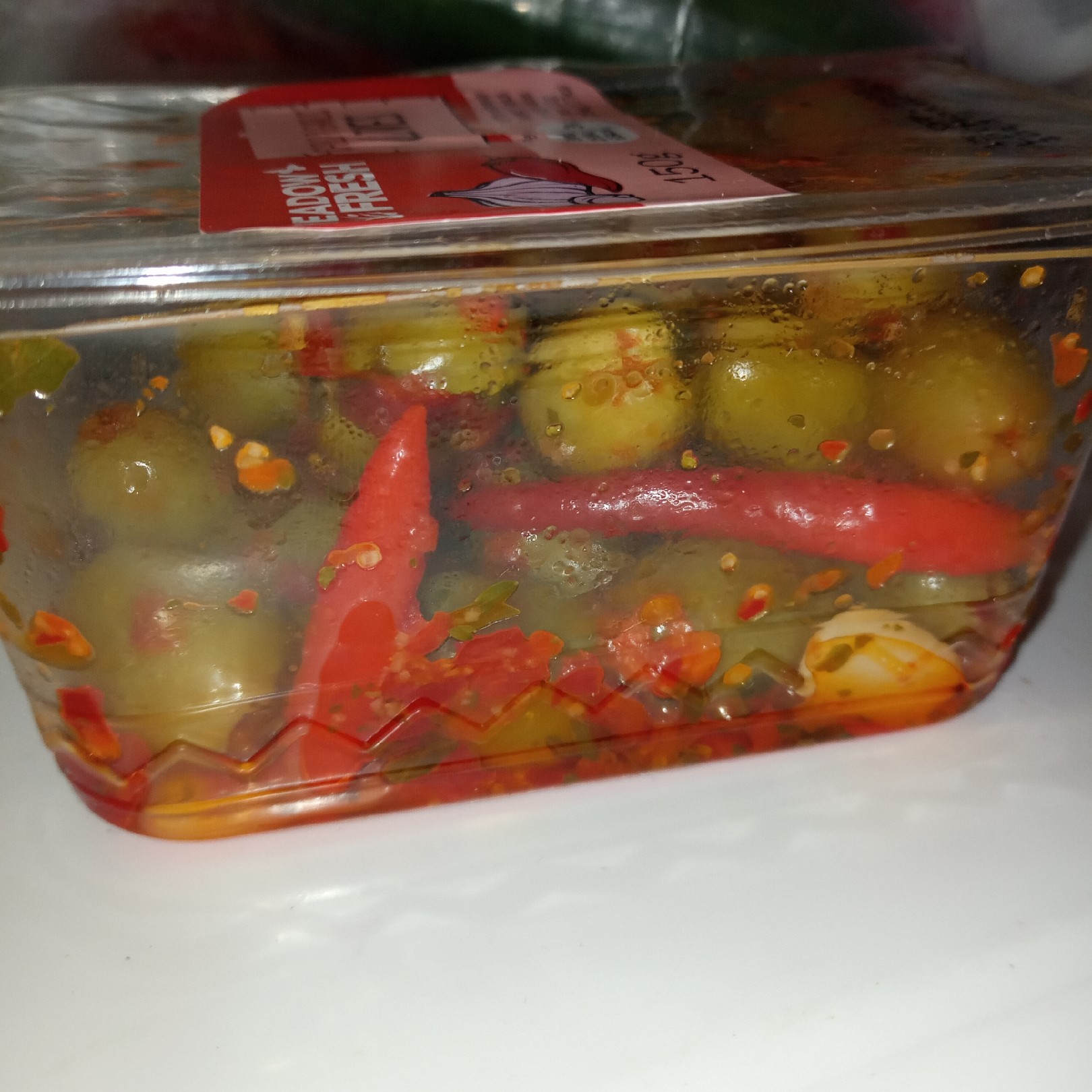 Supersupergirl's Food Reviews Lidl Meadow Fresh Chilli & Garlic Olives