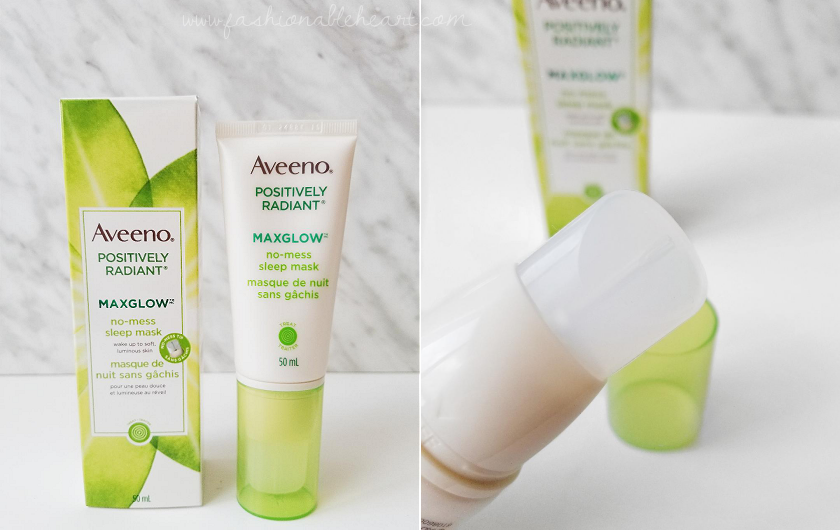 Fashionable Heart Aveeno MAXGLOW Sleep Mask, Peel Off Mask, and