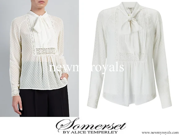 Kate Middleton wore Somerset by Alice Temperley Spot Pretty Blouse