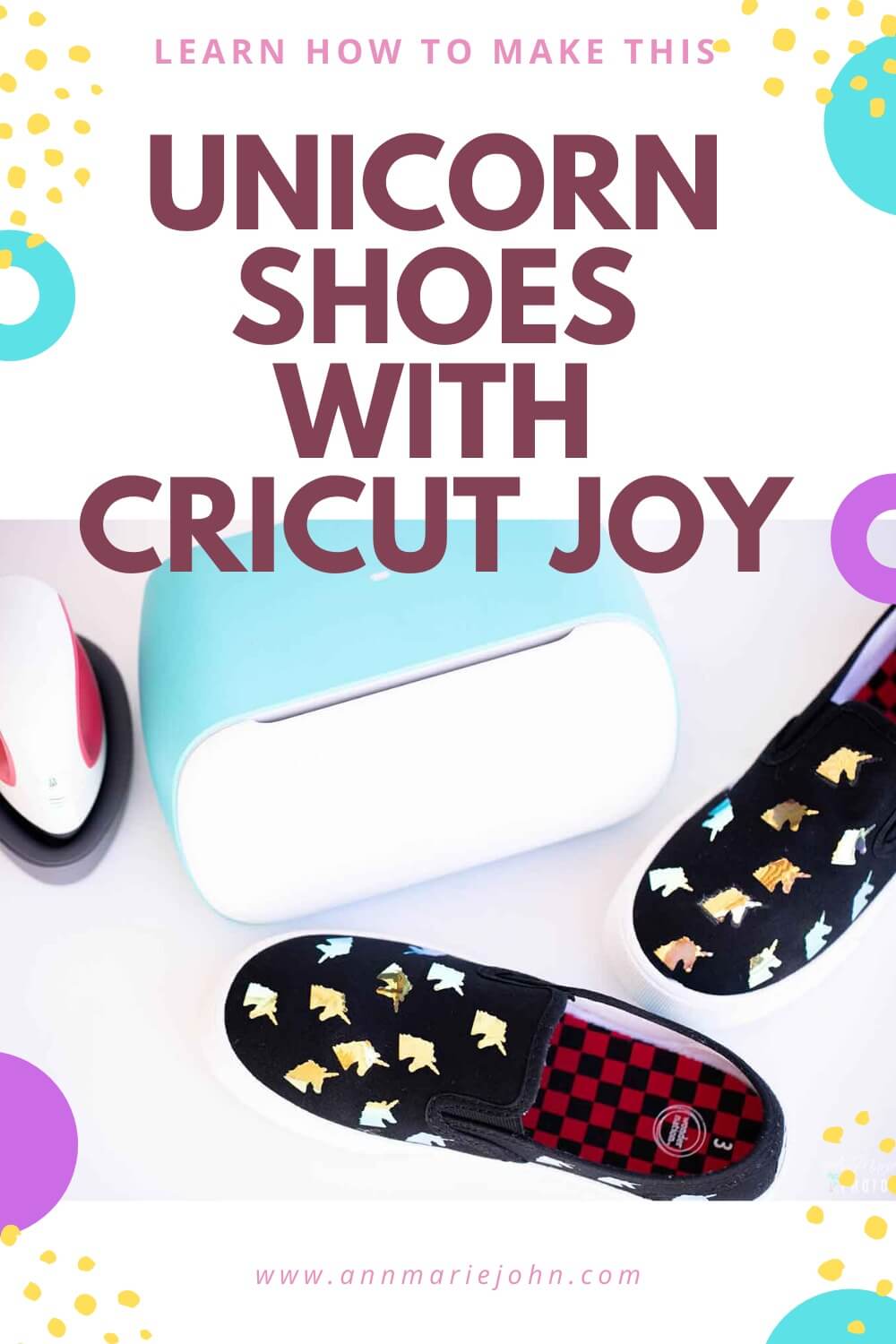 Unicorn Shoes with the Cricut Joy and EasyPress Mini.