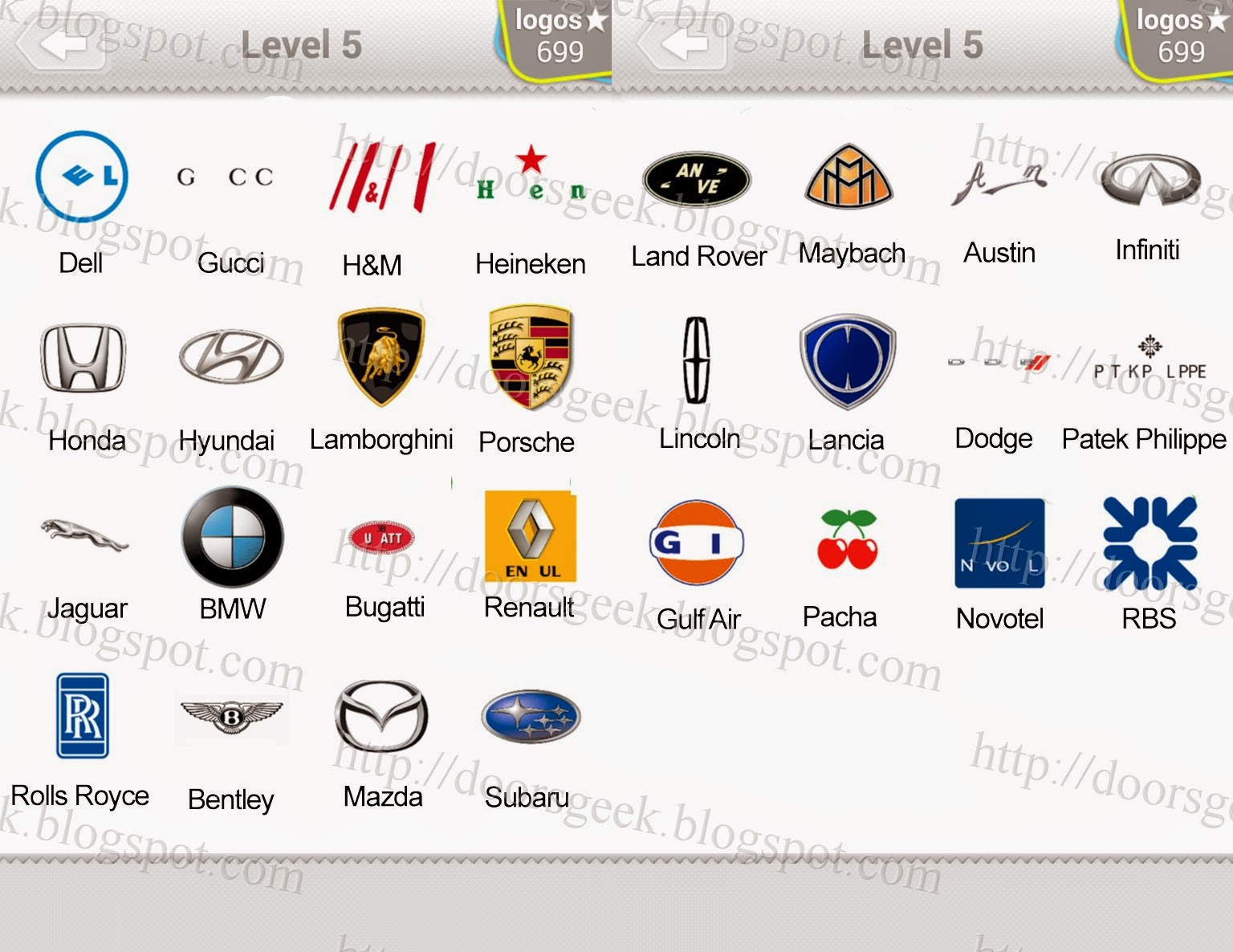 Logo Quiz Level Answers by quiz games Answers ~ Geek