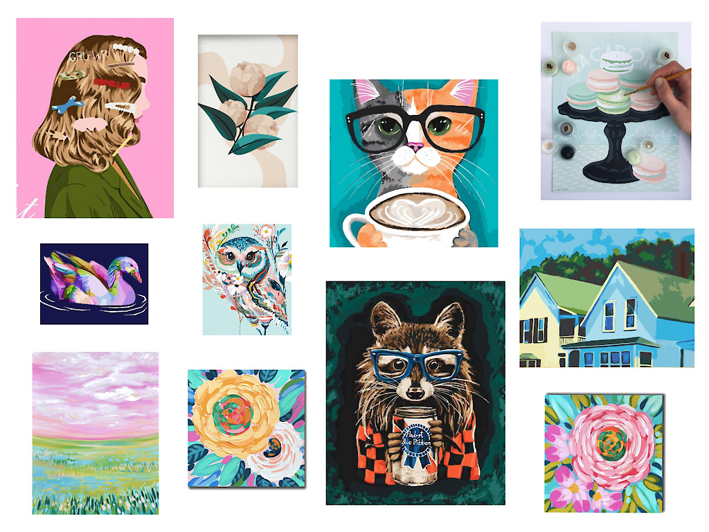 Stylish, Cheerful, and Fun Paint By Number Kits happenstance home