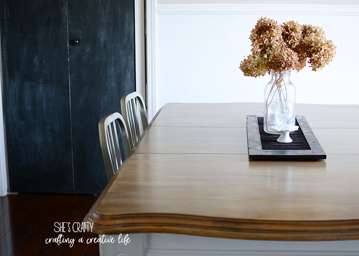 She's Crafty How to Strip and Stain a dining room table