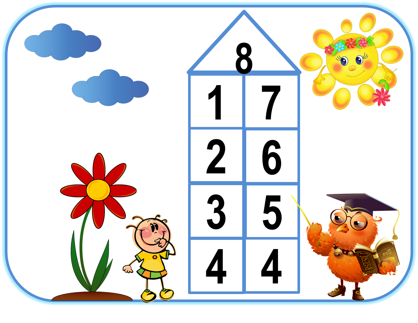 Математика восемь. Числовые домики состав числа 9. Числовой домик "состав из двух меньших". Плакат "состав числа" а2. Состав числа 9 для дошкольников домики.