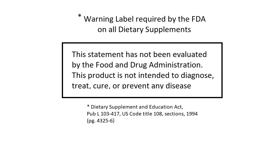 Understand Reality Through Science Dietary Supplements Are Not Medicine