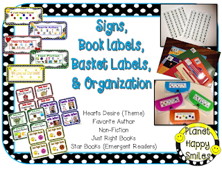 Classroom Library Labels ~ Planet Happy Smiles