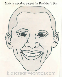 Barack Obama Paper Bag Puppet: Hey When is President's Day Anyway
