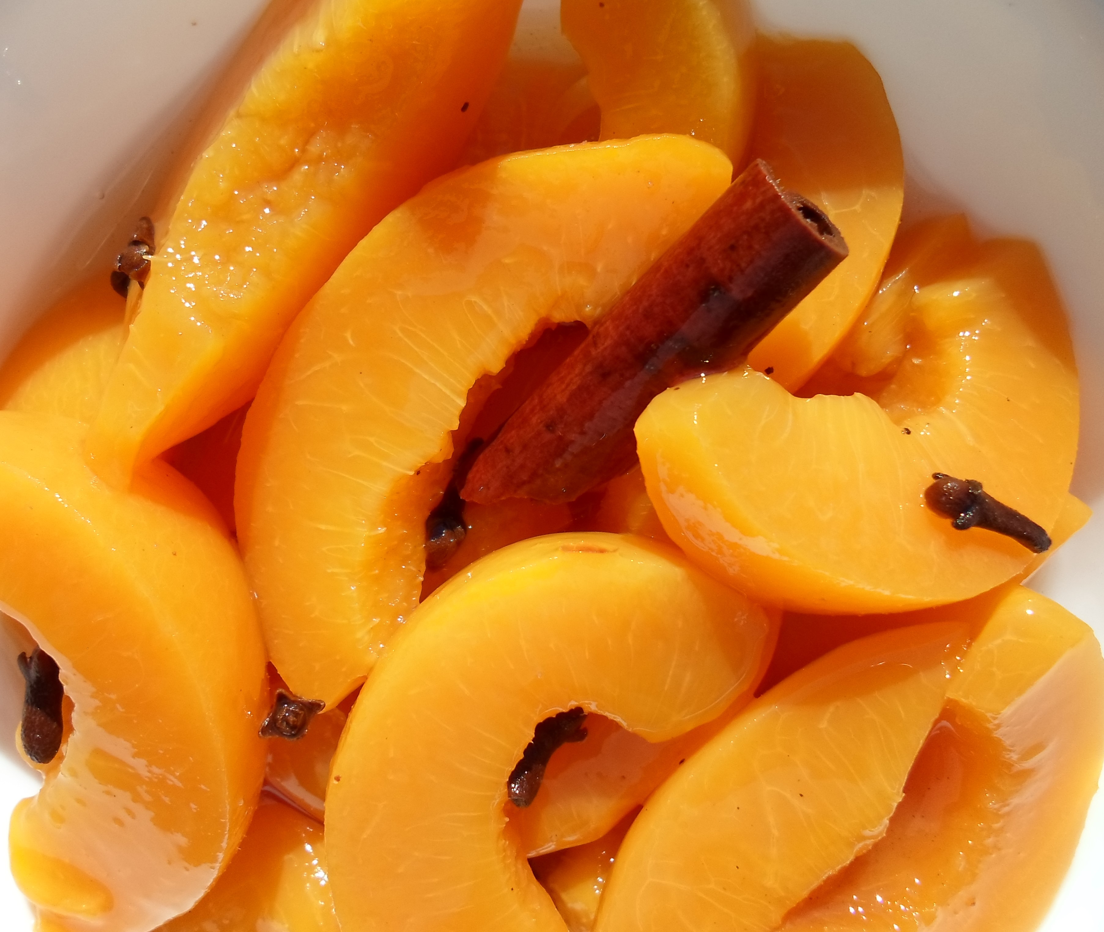 Happier Than A Pig In Mud Quick Holiday Spiced Peaches from Canned