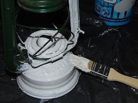 malowanie lampy nafowej emalią alkidową 