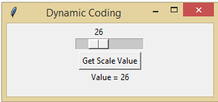 Scale Widget in tkinter - Dynamic Coding