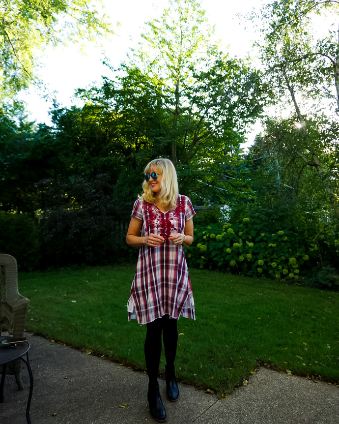 cute plaid boho dress