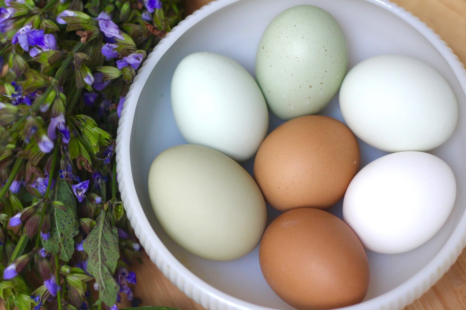 AlmondCrusted Eggs on a Sage Flower Herb Salad Diary of a Mad Hausfrau