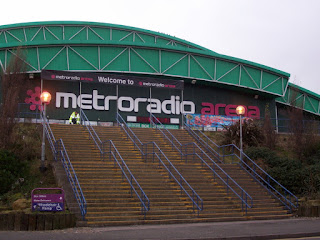 Steps up towards the entrance of the arena