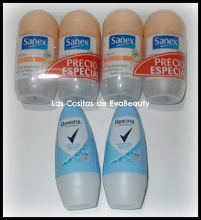 Desodorantes rollon Sanex y Rexona en Primor