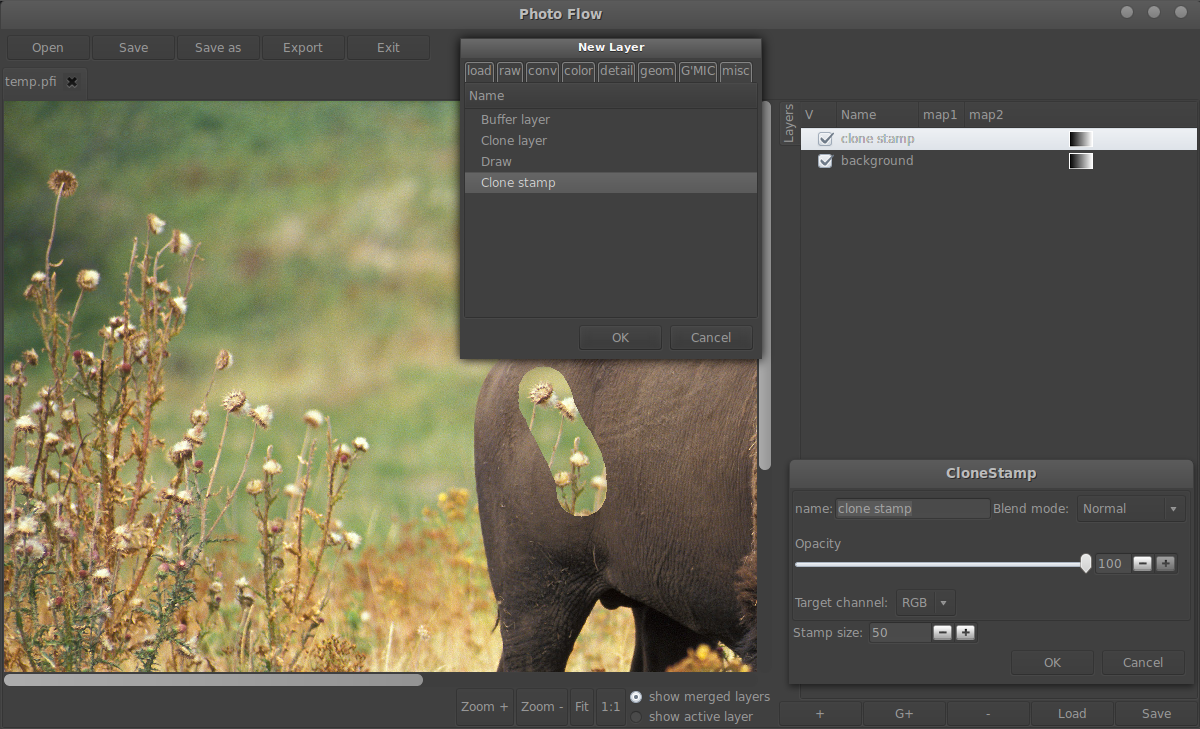 PhotoFlow Image Editor Blog Initial version of pixel cloning tool