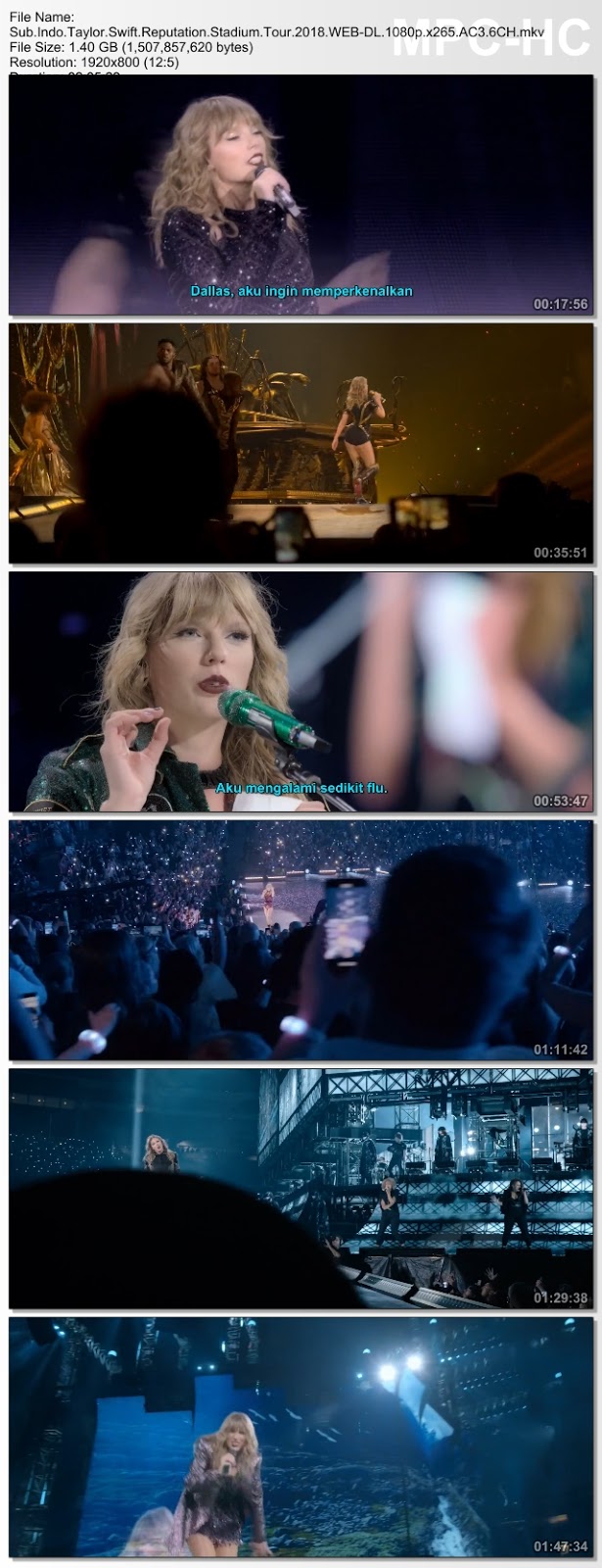Screenshots Download Taylor Swift: Reputation Stadium Tour (2018) WEB-DL 480p & 3GP Subtitle Indonesia Screenshots Download Taylor Swift: Reputation Stadium Tour (2018) WEB-DL 480p & 3GP Subtitle Indonesia